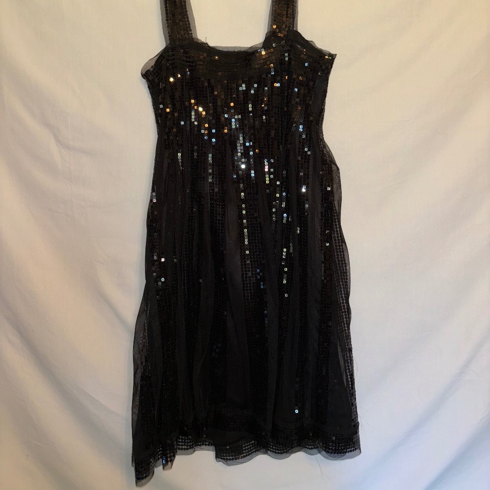 MSSP black sequin swing dress